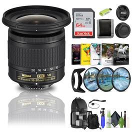 Nikon - AF-P DX NIKKOR 10-20mm f/4.5-5.6G VR Wide-Angle Zoom Lens Bundle (International Version)