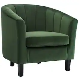 Prospect Channel Tufted Performance Velvet Armchair by Modway - Green