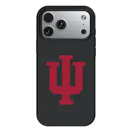 Keyscaper - NCAA - Indiana Hoosiers Primary Logo iPhone Magnetic Bump Case - 15 - Black