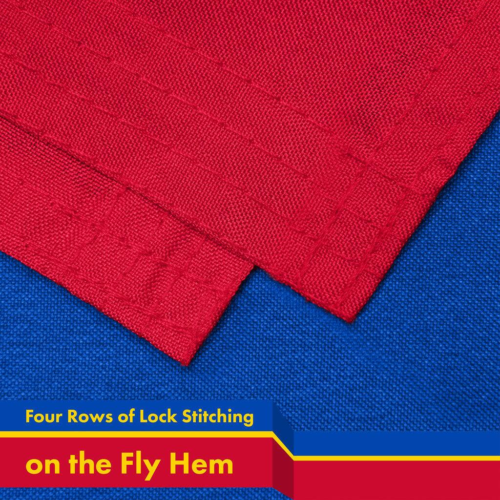 Four Rows of Lock Stitching on the Fly Hem
