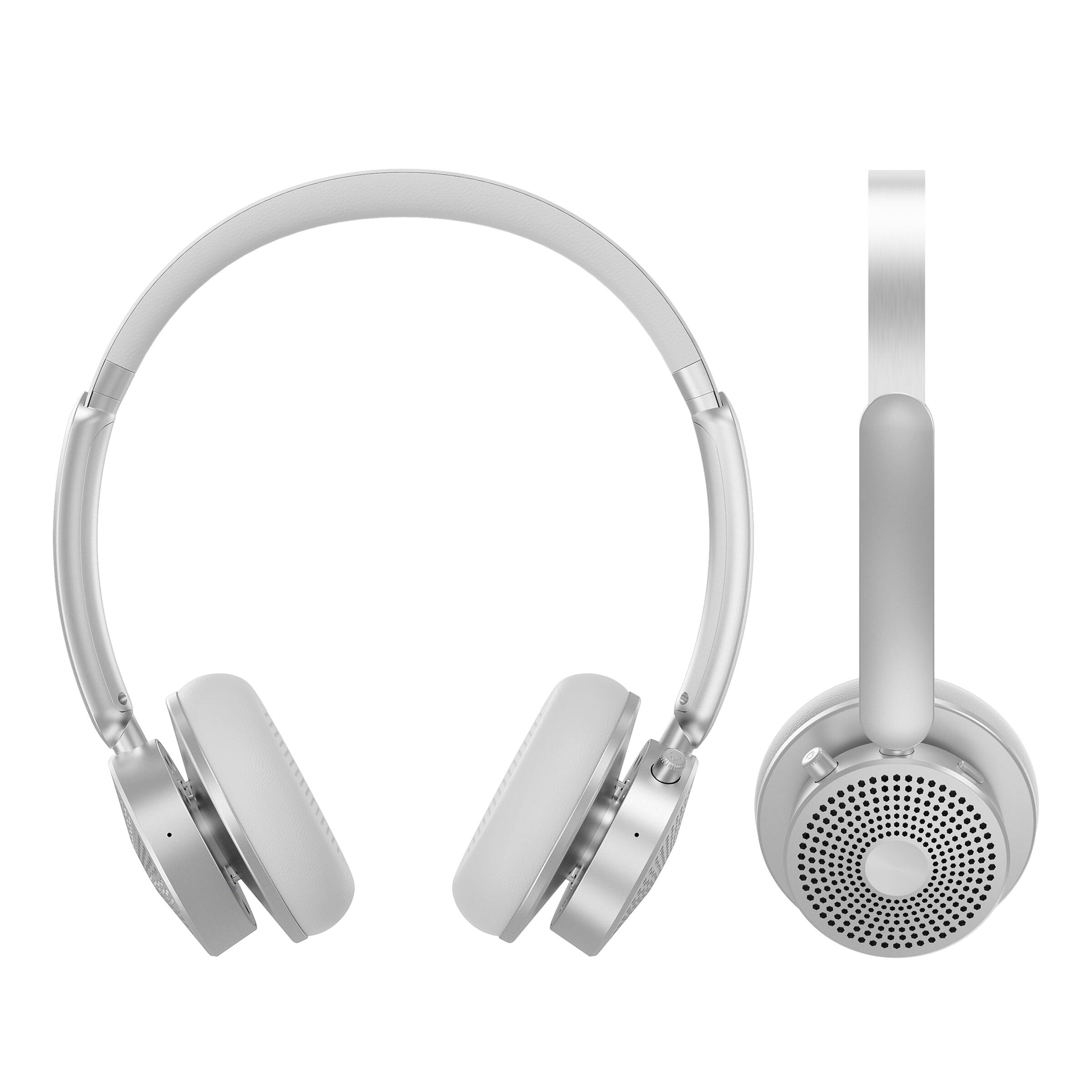 Alt View 1. Cluzine - Stereo Gaming DJ Headphones, Retro Sports Design Wireless Headset with Noise Cancellation and USB Connectors - Silver.