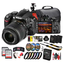 Nikon - D3100 DSLR Camera Kit with 18-55mm VR Lens – Beginner-Friendly & Compact + More