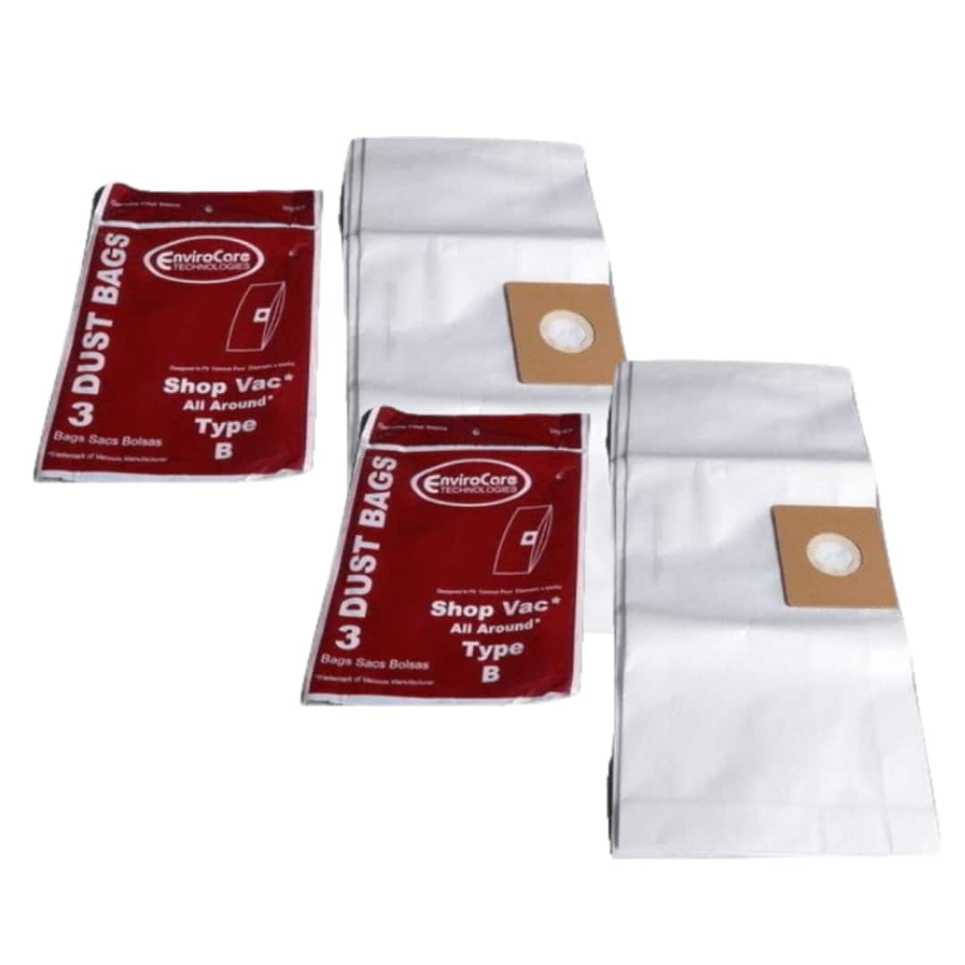 EnviroCare - Replacement Bags for Shop-Vac 9066800/370SW (2-Pack) – Type B for 2-2.5 Gallon Wet/Dry Vacuums