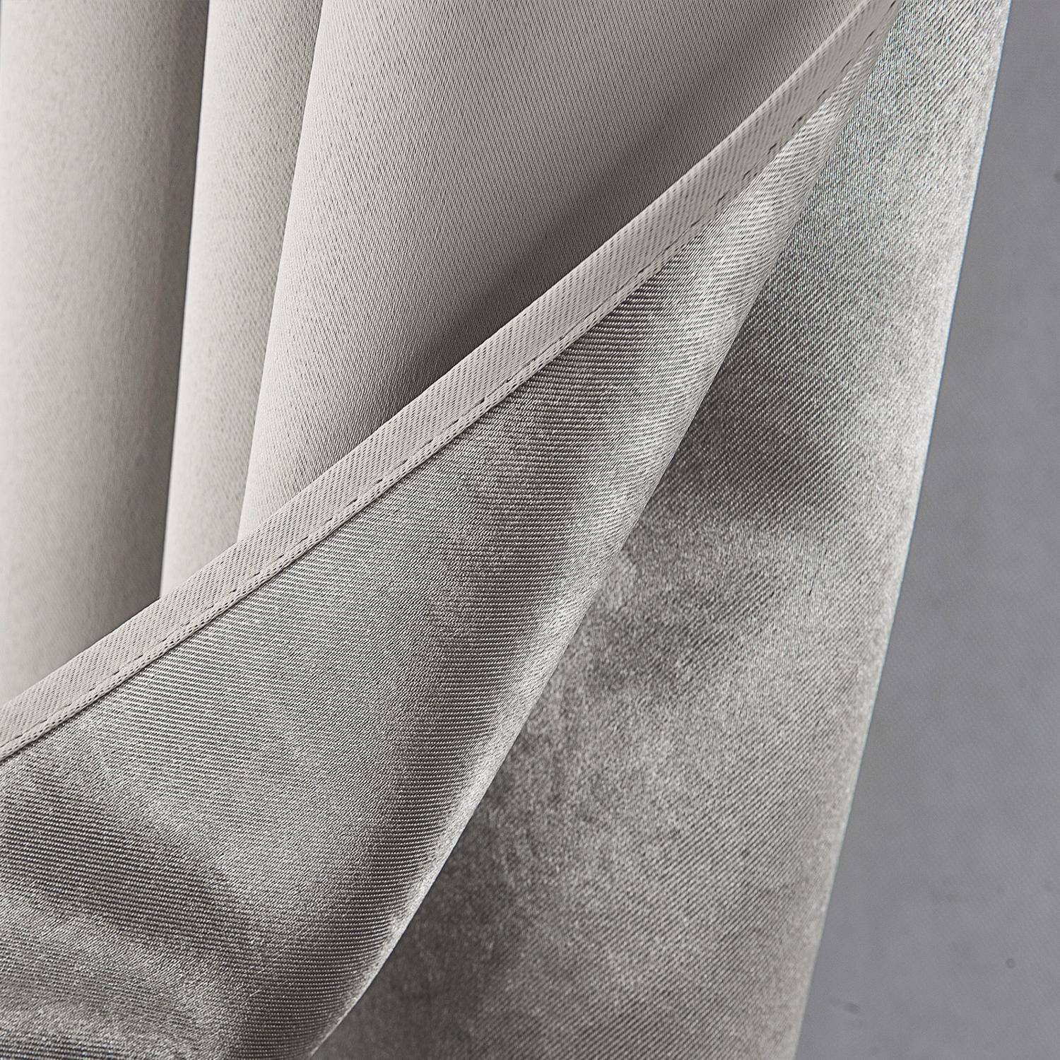Left. RT Designers Collection - RT Designers Collection Anchorage Blackout Grommet Curtain Panel 54" x 84" Silver - Silver.