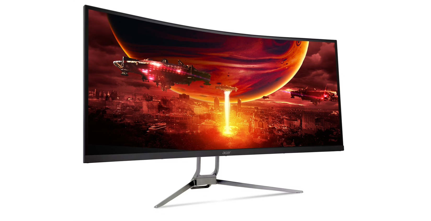 Angle. Acer - Acer Nitro EDA343CUR 34" 1000R Curved QHD Gaming Monitor, 120Hz, FreeSync Premium, 1ms, 99% sRGB.