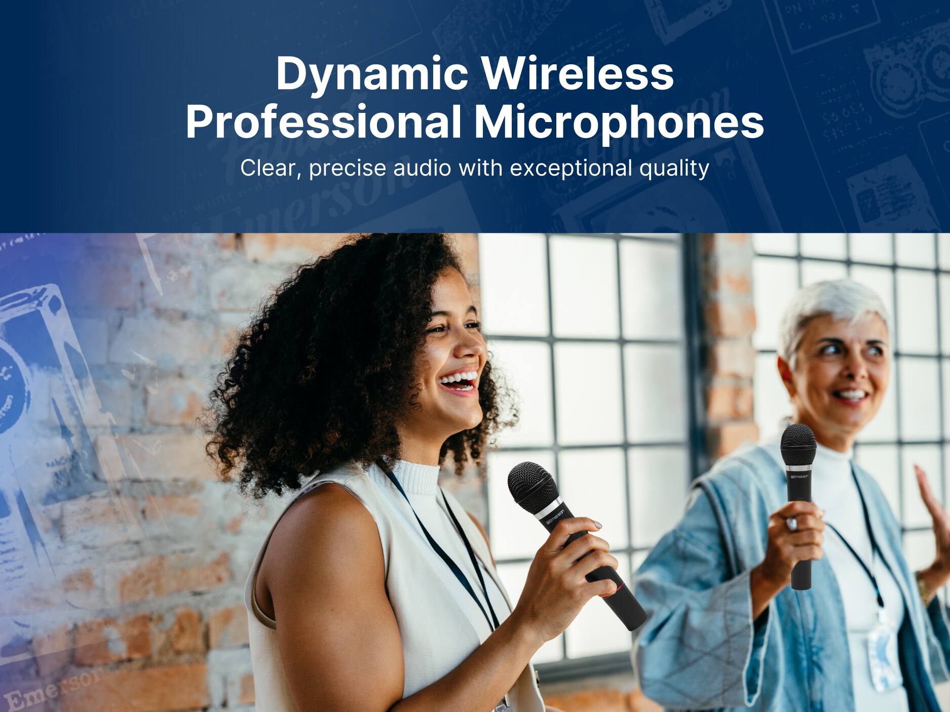 Dynamic Wireless Professional Microphones
Clear, precise audio with exceptional quality