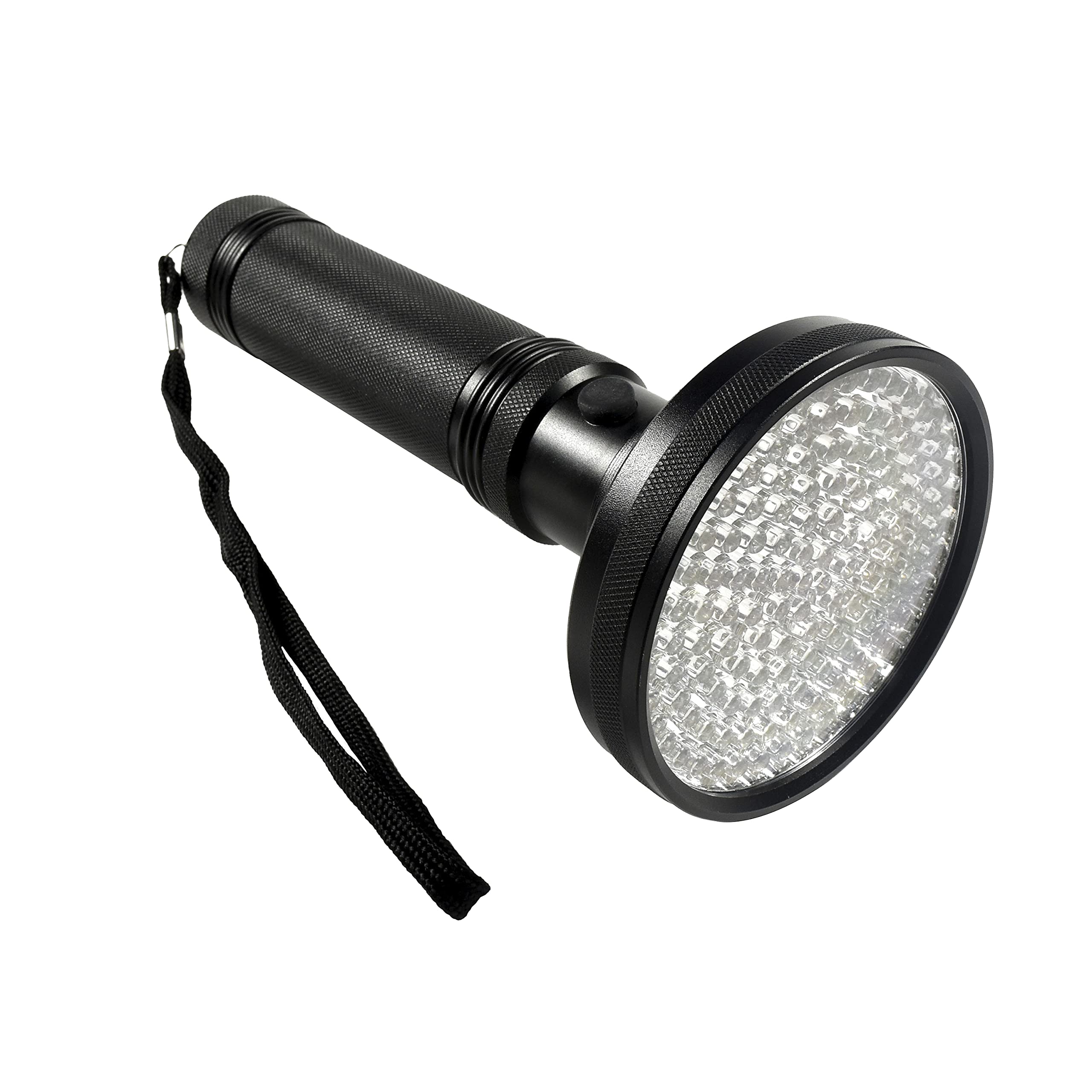 Left. HQRP - 128 LED 395 nm UV Blacklight Flashlight - Urine Detection, Hotel Inspection, Scorpion Hunting.