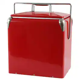 AmeriHome - Retro Style Picnic Cooler - Red
