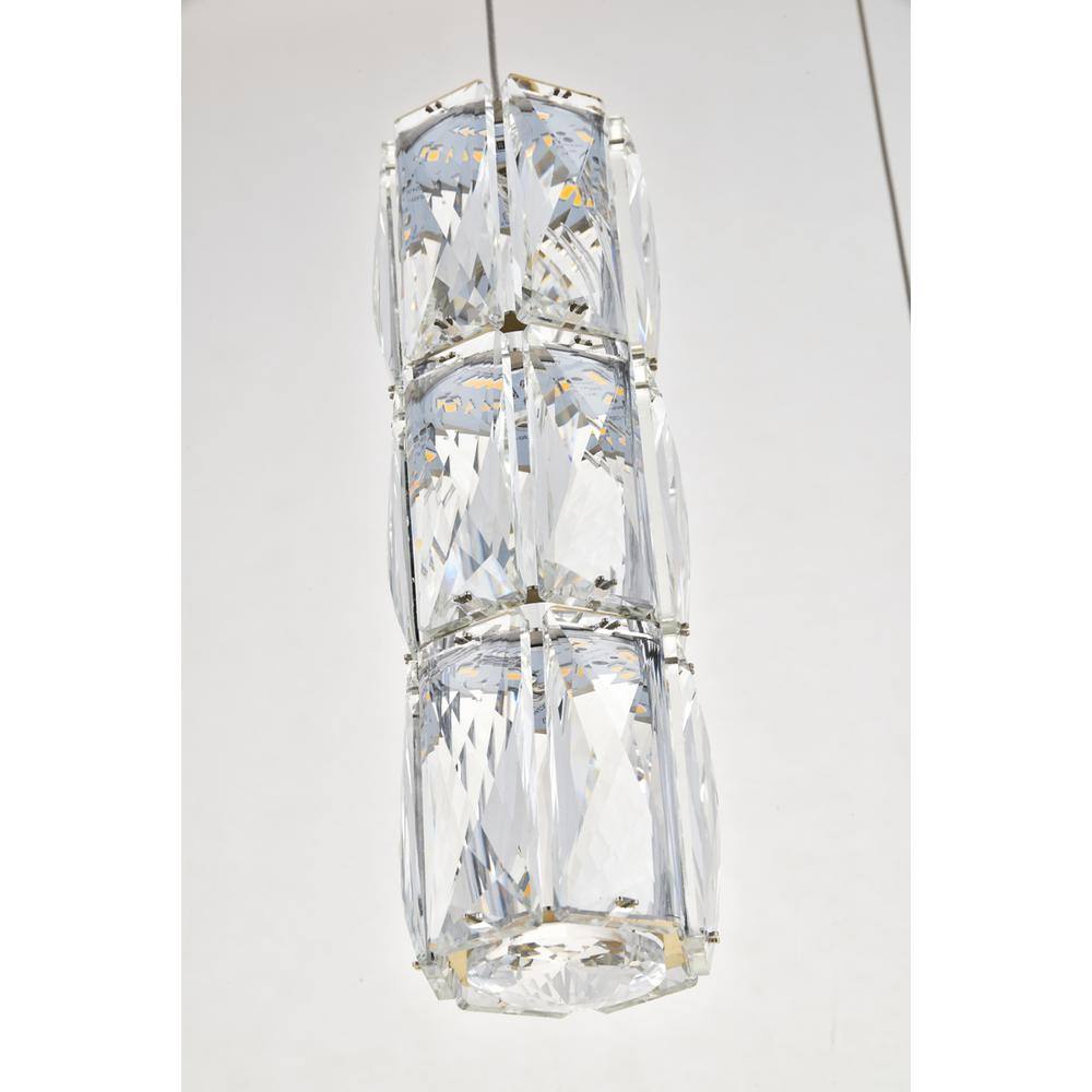 Alt View 5. Elegant Lighting - Polaris LED light Gold Pendant Clear Crystal - Gold.
