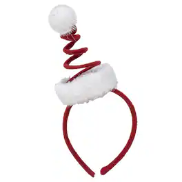 Dyno - 9.25 in. Spiral Hat w/pom Headband 1 pk (Case of 12) - Red|White
