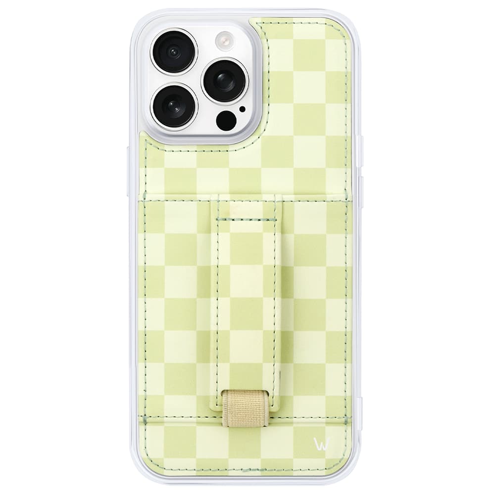 Walli Cases - iPhone 17 Phone Case with Wallet and Finger Strap - Harbor Check