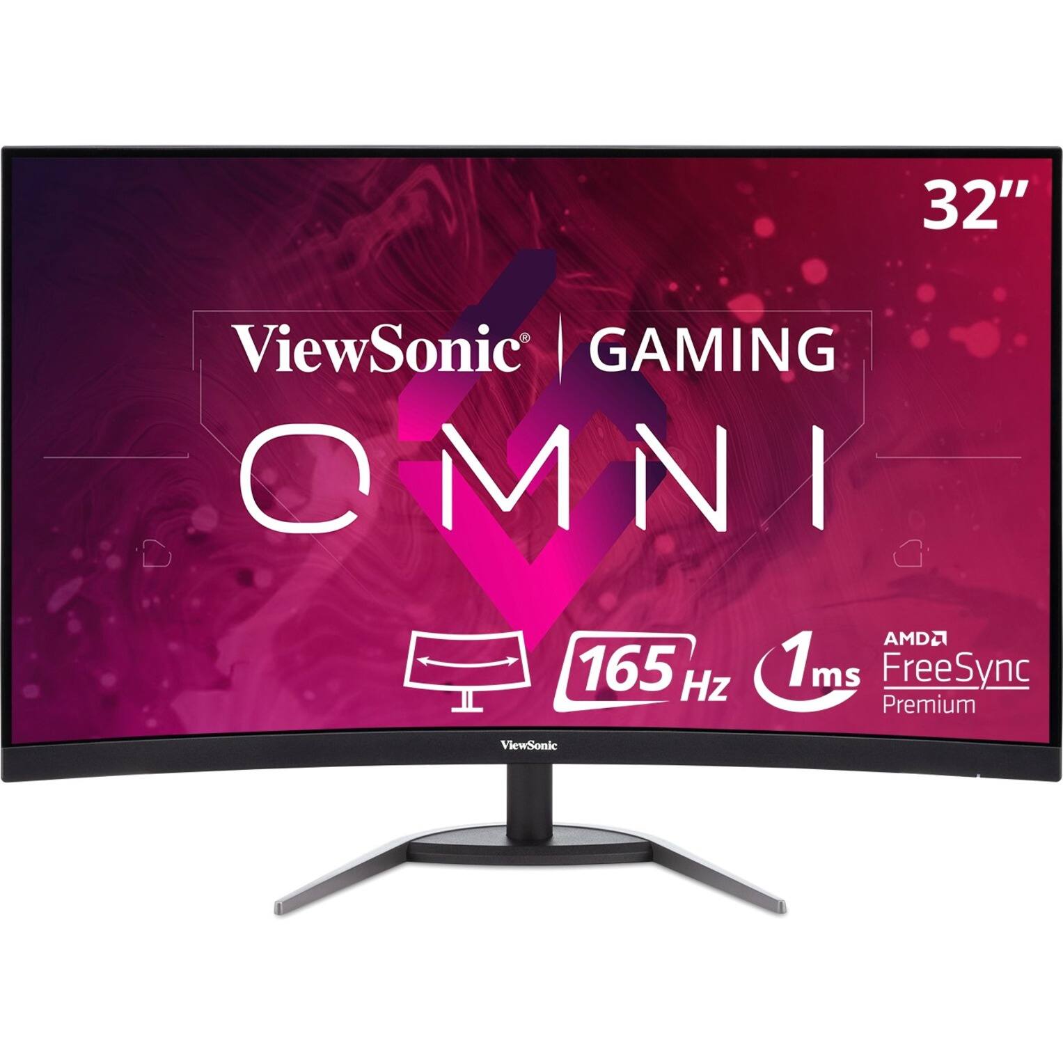 Front. ViewSonic - 31.5 LCD Curved FHD Monitor (DisplayPort HDMI).