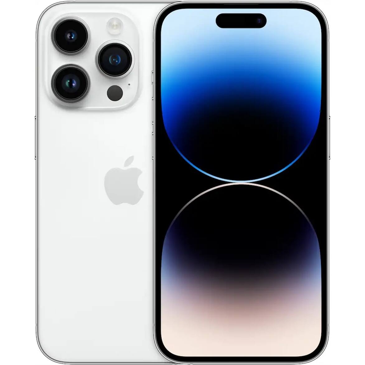 Front. Apple - iPhone 14 Pro (A2650) 128GB 6.1-inch (2022) - Unlocked - Silver.