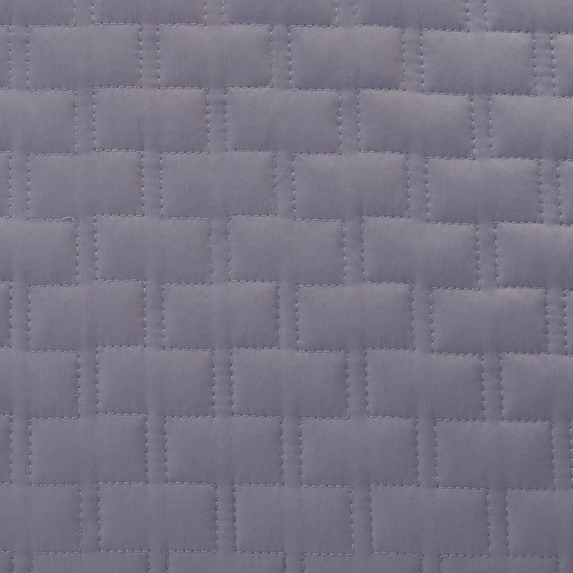 Alt View 5. BedVoyage - Luxury 100% viscose from Bamboo Quilted Brick Coverlet, Queen - Platinum - Platinum.
