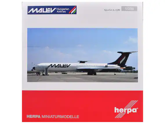 MALEV Hungarian Airlines
Ilyushin IL-62M
1/200
HERPA MINIATURMODELLE