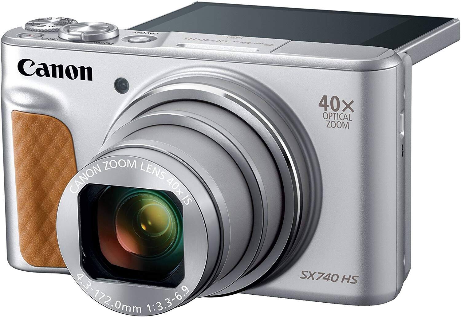 Canon  
40x Optical Zoom  
Canon Zoom Lens  
4.3-172.0mm 1:3.3-6.9  
SX740 HS