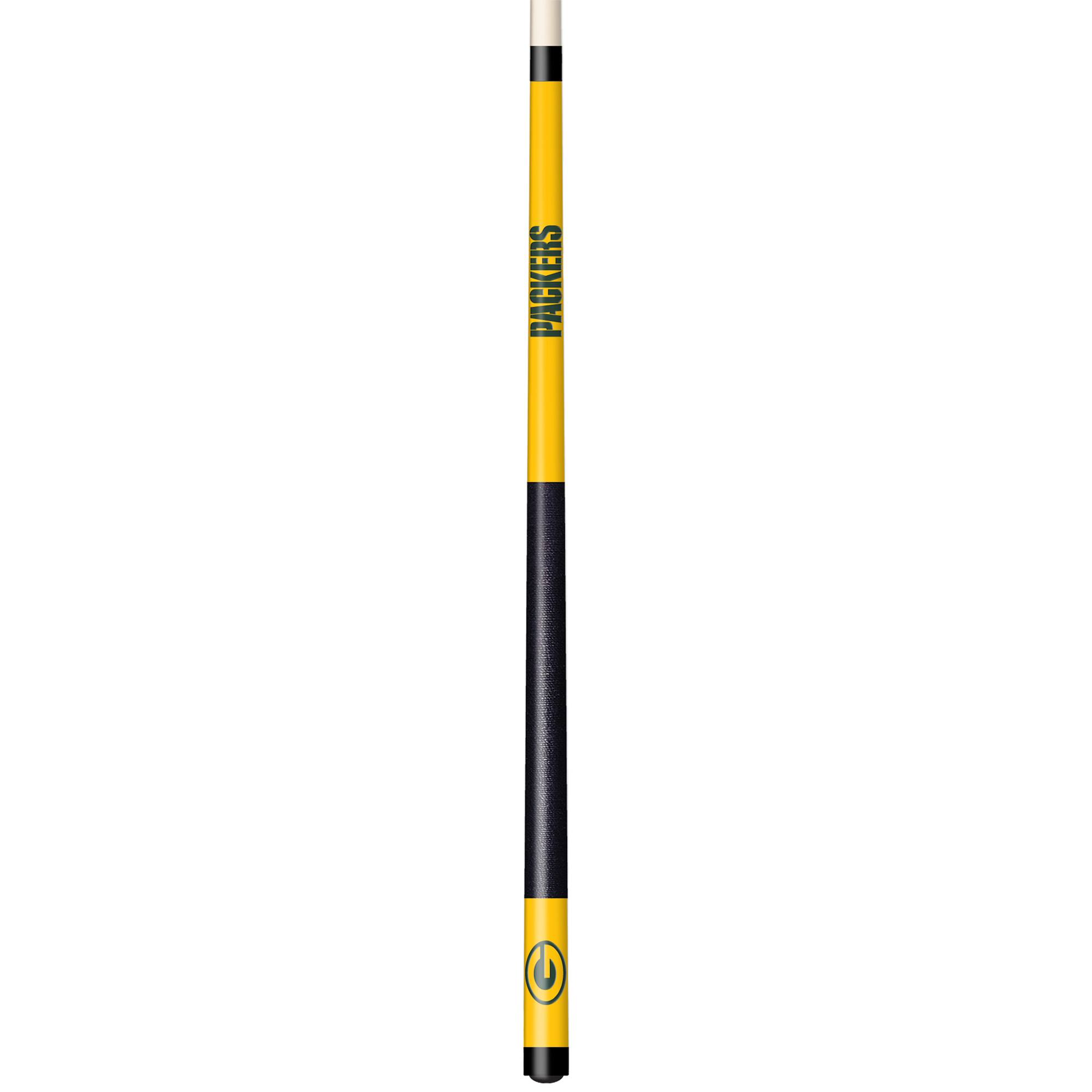 Front. Imperial - Green Bay Packers Team Color Laser-Etched Cue Stick - Yellow.