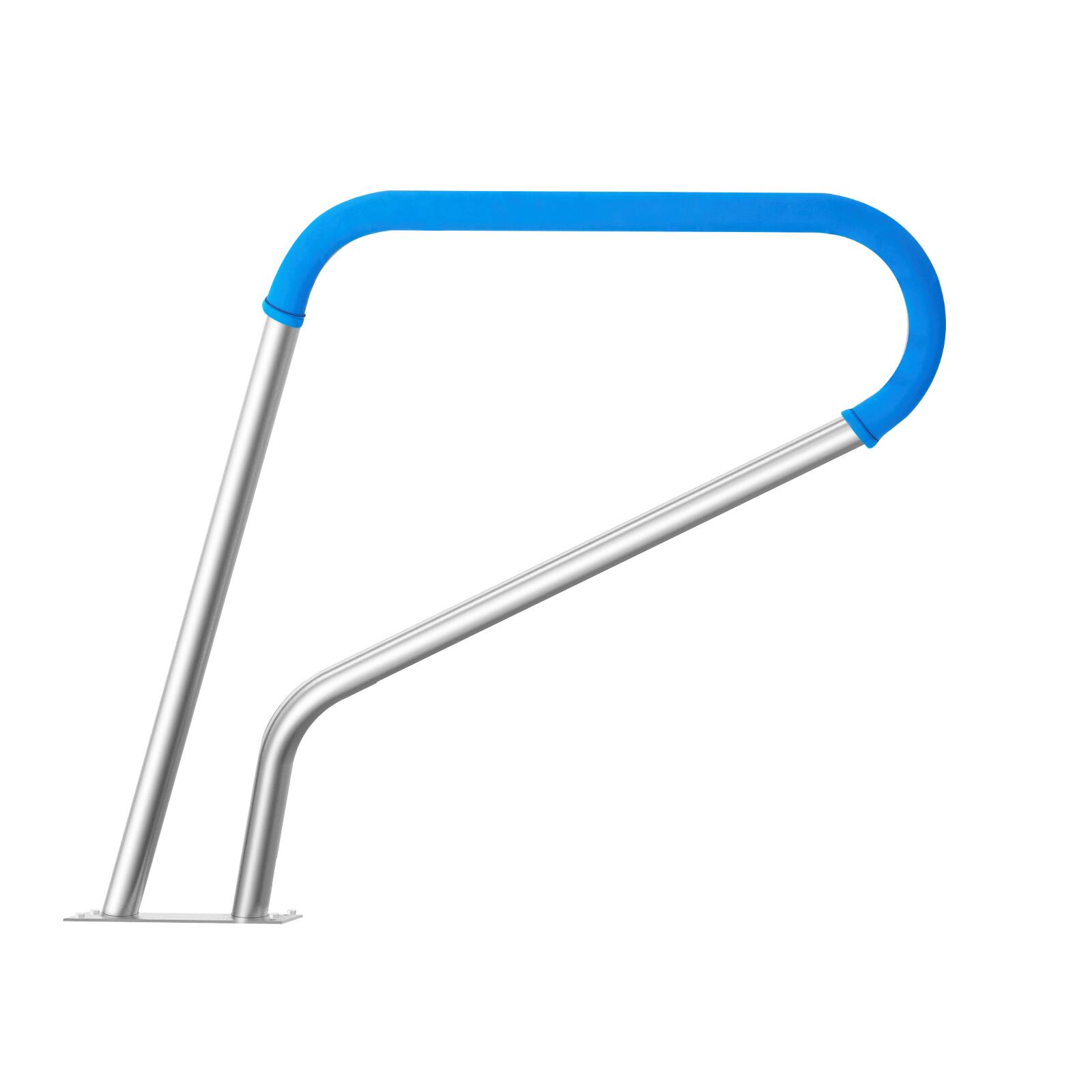 Alt View 5. VEVOR - Pool Handrail, 39 x 32 inch Pool Railing, Stainless Steel with Base Plate ,Swimming Pool Safety Railing for Decks - Silver,Blue.