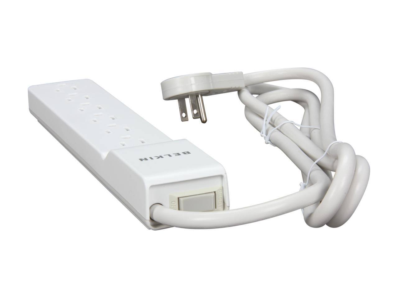 Alt View 2. Belkin - BELKIN BE106001-06R 6 ft 6 Outlets 720 J Home/Office SlimLine Surge Suppressor - Black.
