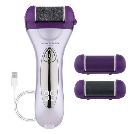 Angle. MICHAEL TODD BEAUTY - Pedimax Pedicure Foot Tool - Purple.