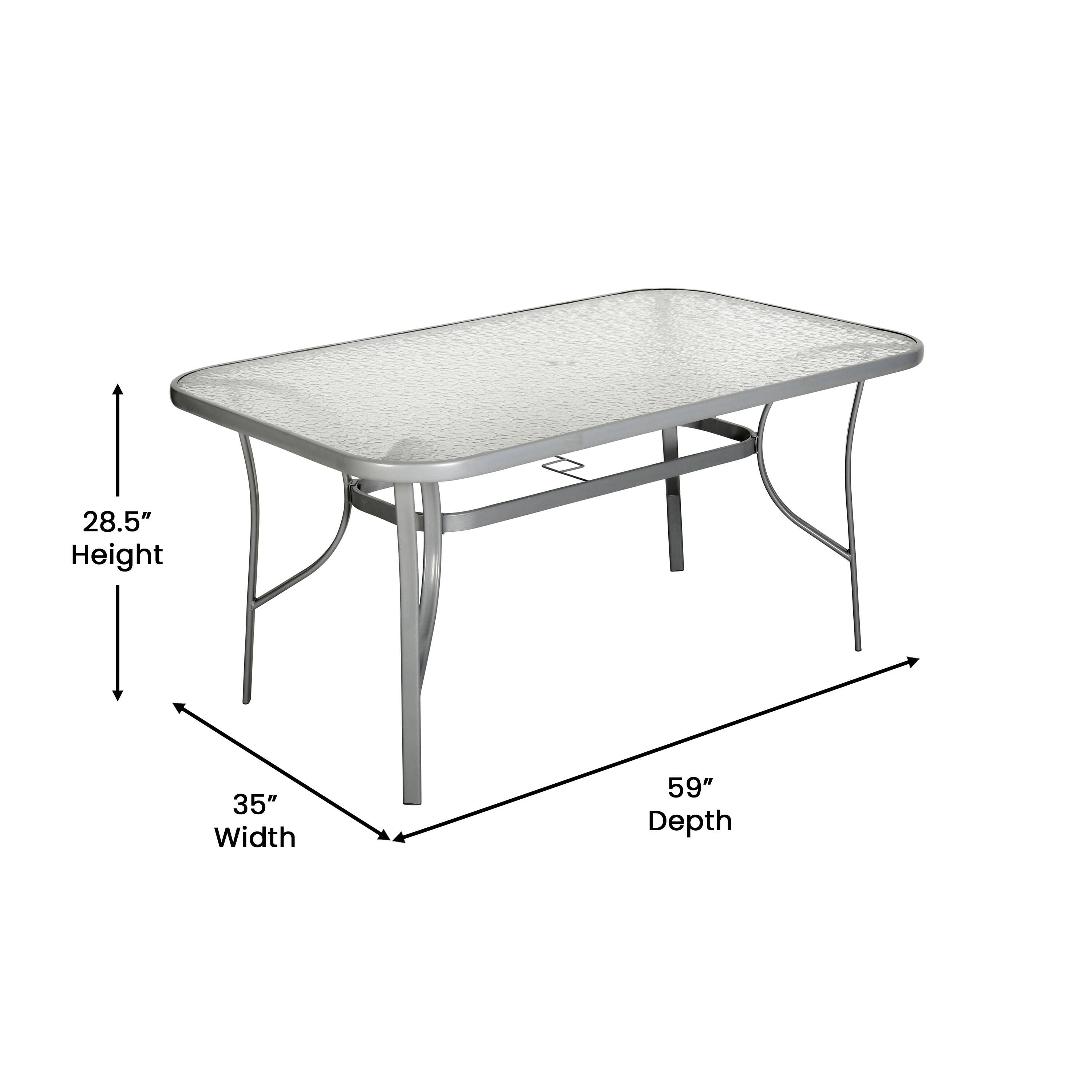 28.5" Height, 35" Width, 59" Depth