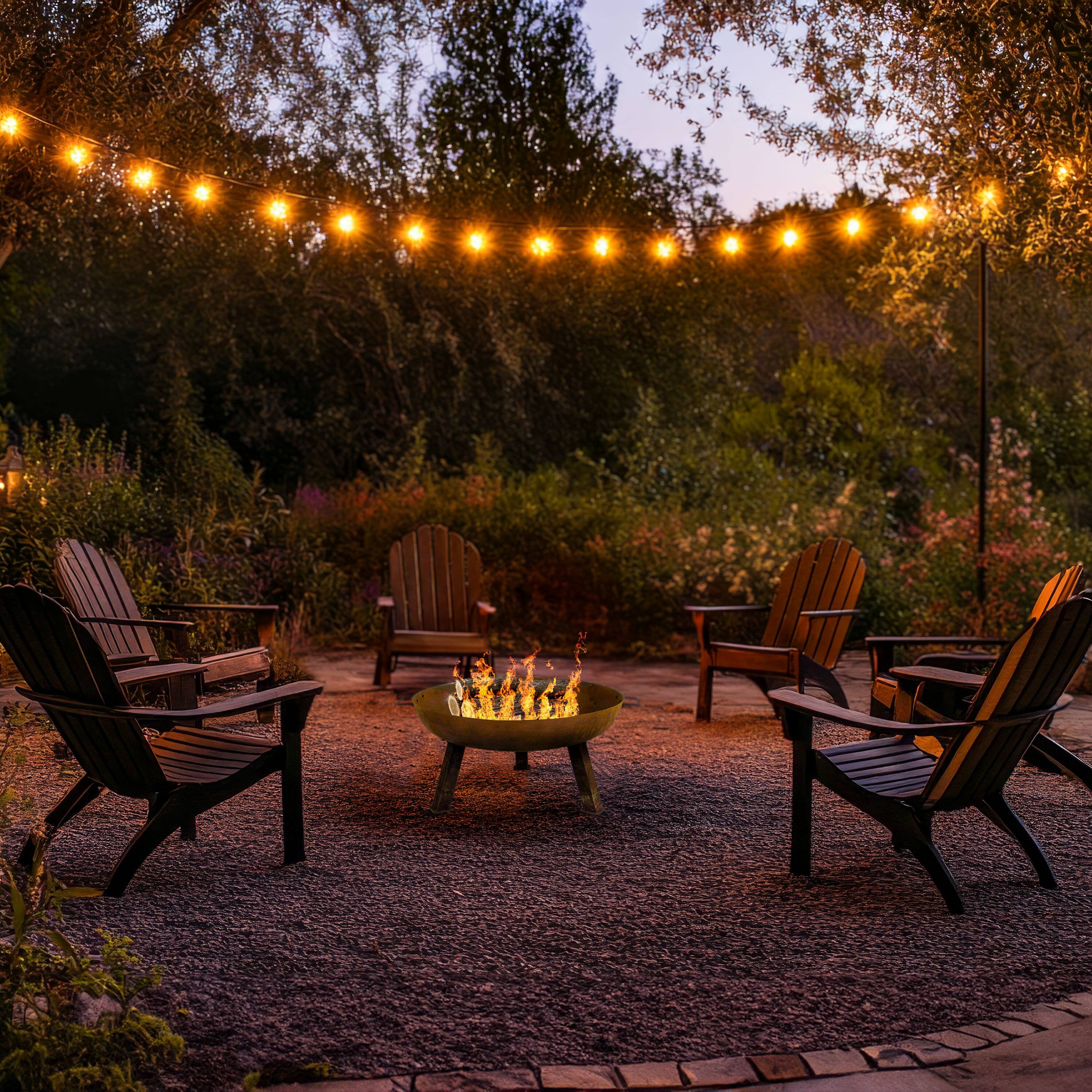 Alt View 9. Sunnydaze - 30 in Rustic Cast Iron Wood-Burning Fire Pit with Handles - Rust.