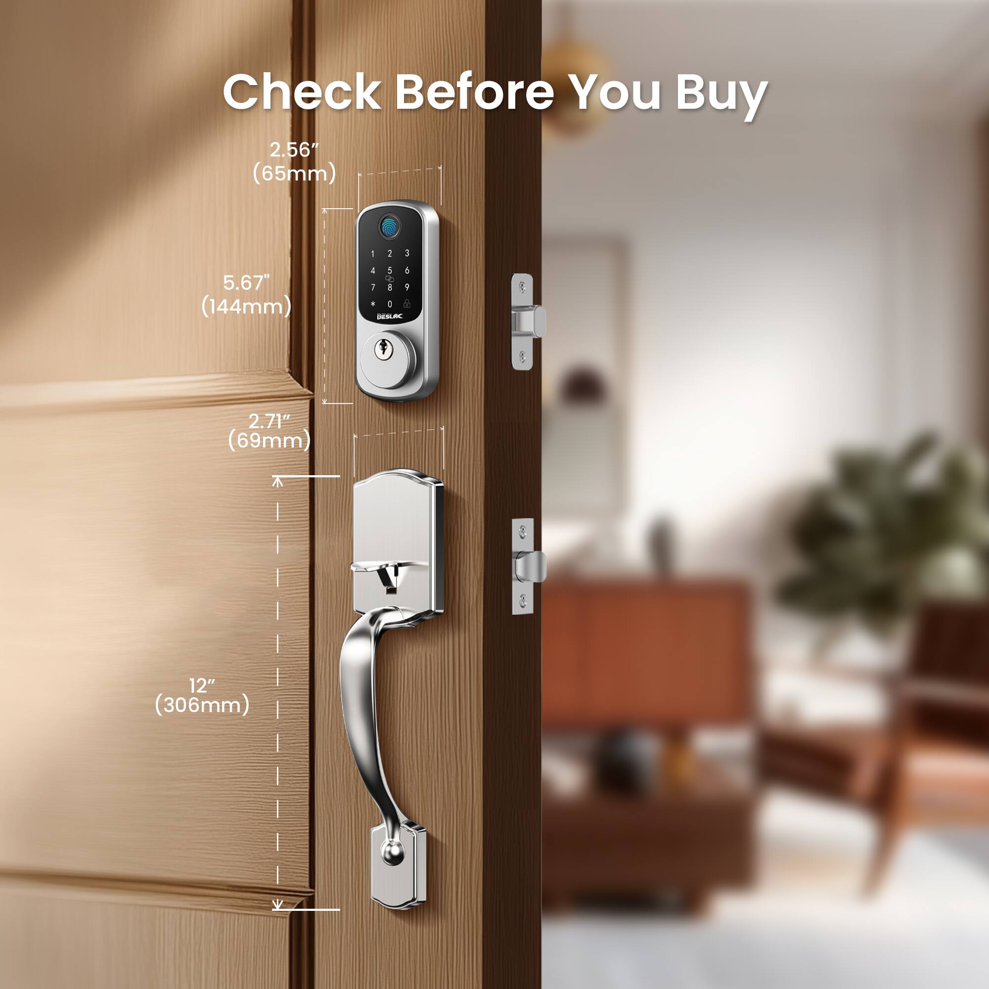 Check Before You Buy

- 2.56" (65mm)
- 5.67" (144mm)
- 2.71" (69mm)
- 12" (306mm)