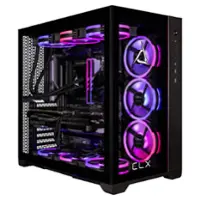 CLX - SET Gaming Desktop - AMD Ryzen 7 7800X3D - 32GB DDR5 5600 Memory - GeForce RTX 4080 Super - 2TB NVMe M.2 SSD + 6TB HDD - Black - Front_Zoom