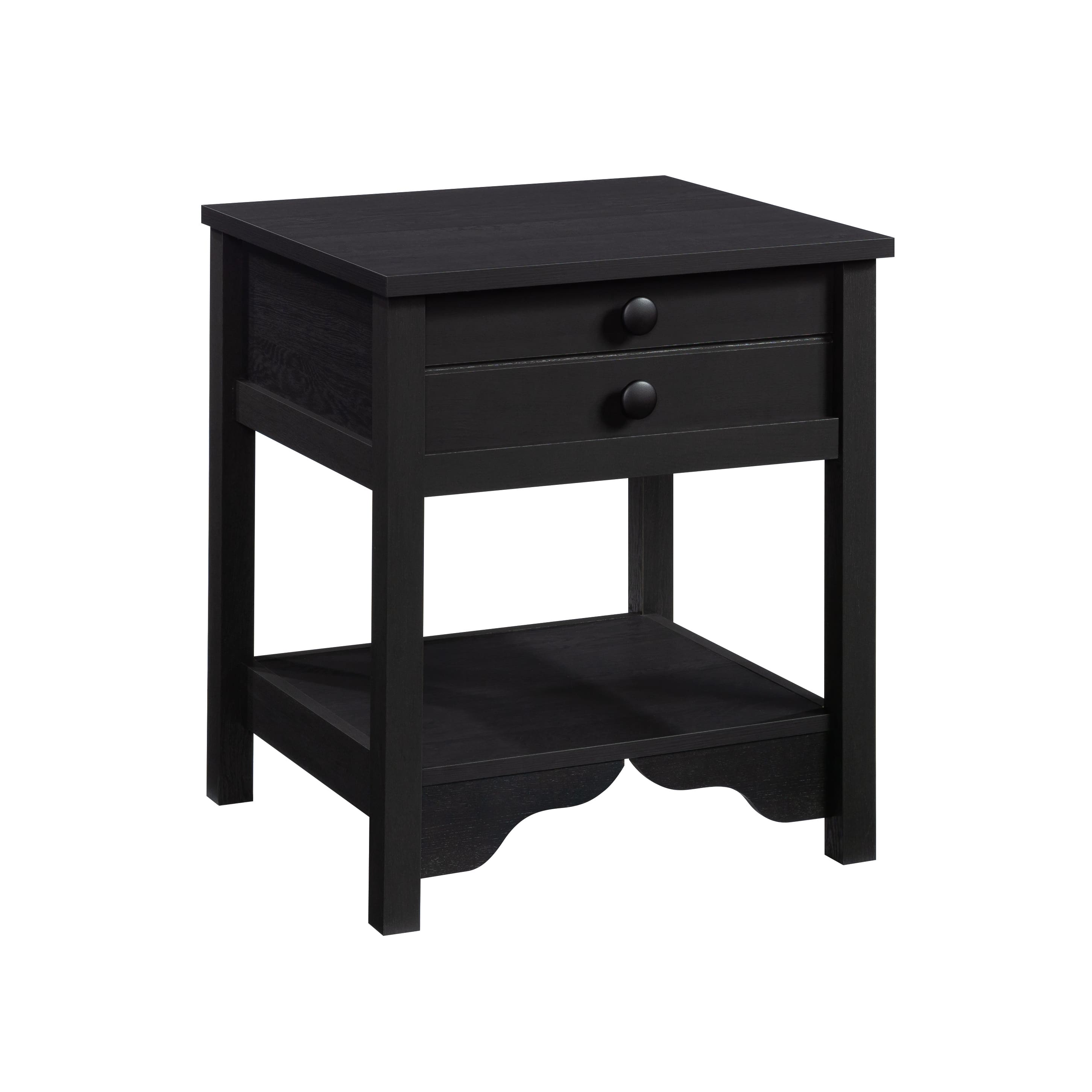 Front. Sauder - Dawson Trail Night Stand Dresser - Black.