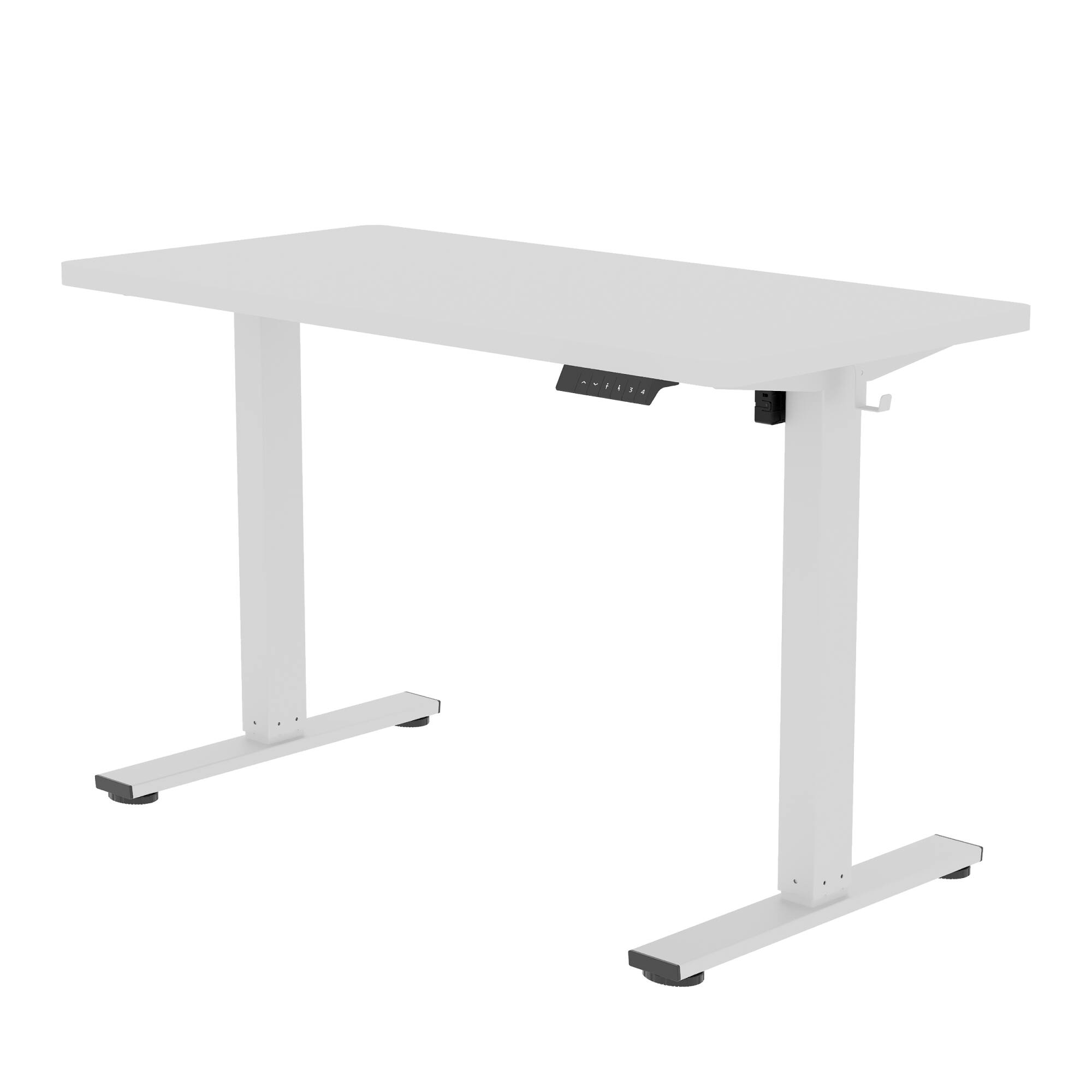 Angle. FlexiSpot - FlexiSpot E2 48''W Electric Adjustable Standing Desk Chipboard, White/White - White.