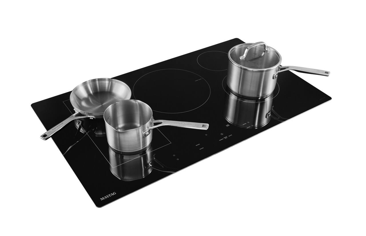 Alt View 1. Maytag - 36" Electric Induction Cooktop with Power Boost - Black.