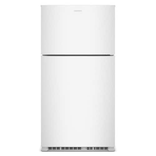 Amana - 33 in. Wide 21.3 cu. ft. Top-Freezer Refrigerator With Dual Crisper Drawers - White