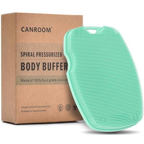 CANROOM SPIRAL PRESSURIZED BODY BUFFER  
Made of 100% food grade silicone infused with antimicrobial zinc  
Suitable for sensitive skin