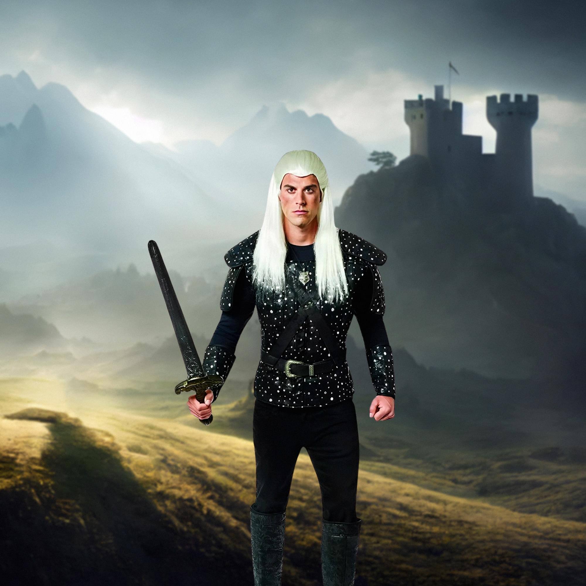 Alt View 1. Costume Culture by Franco - Medieval Knight Adult Extra Large Costume - Black.