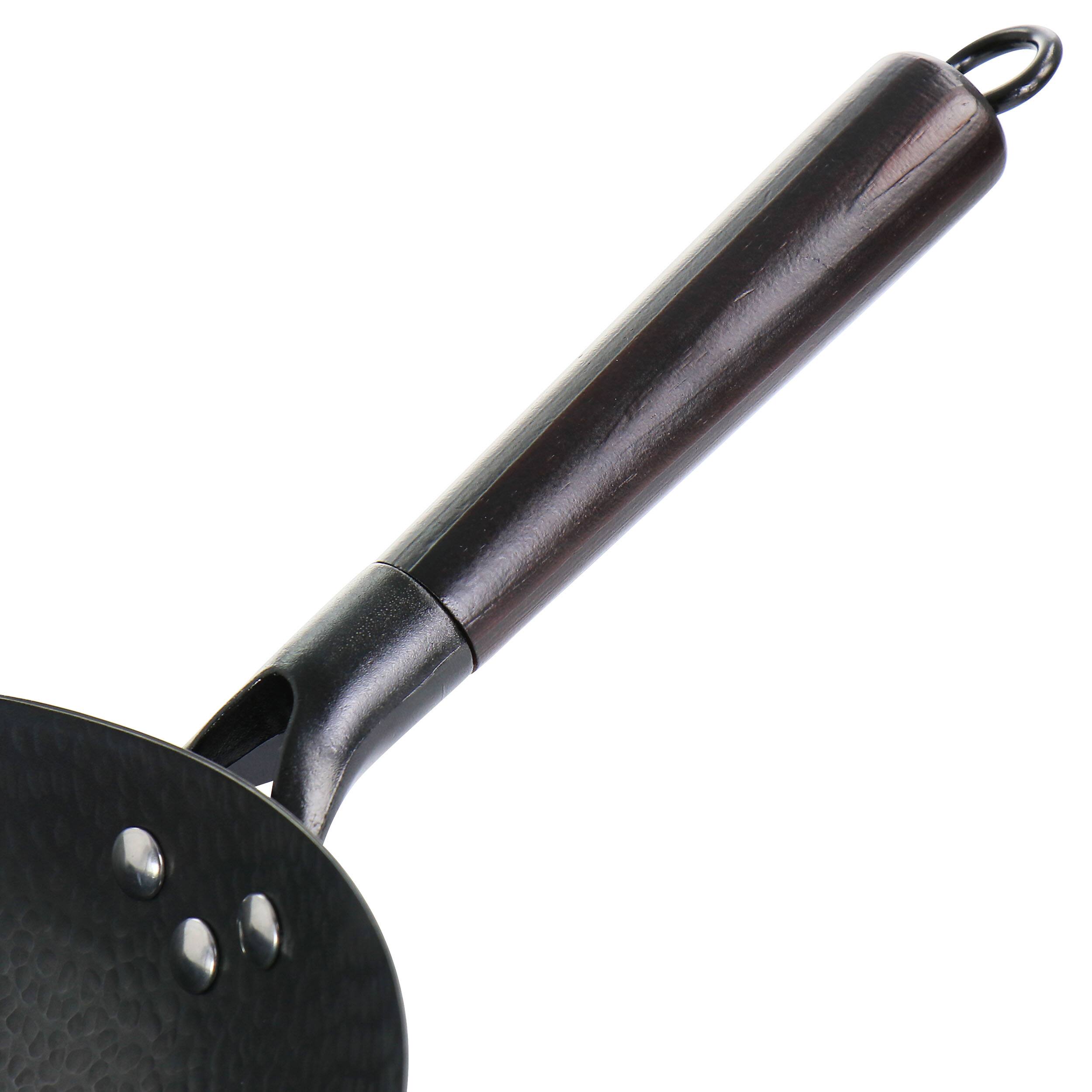 Alt View 5. Gibson - Gibson Home Hammered 13 Inch Heavy Gauge Carbon Steel Wok in Black - Black.