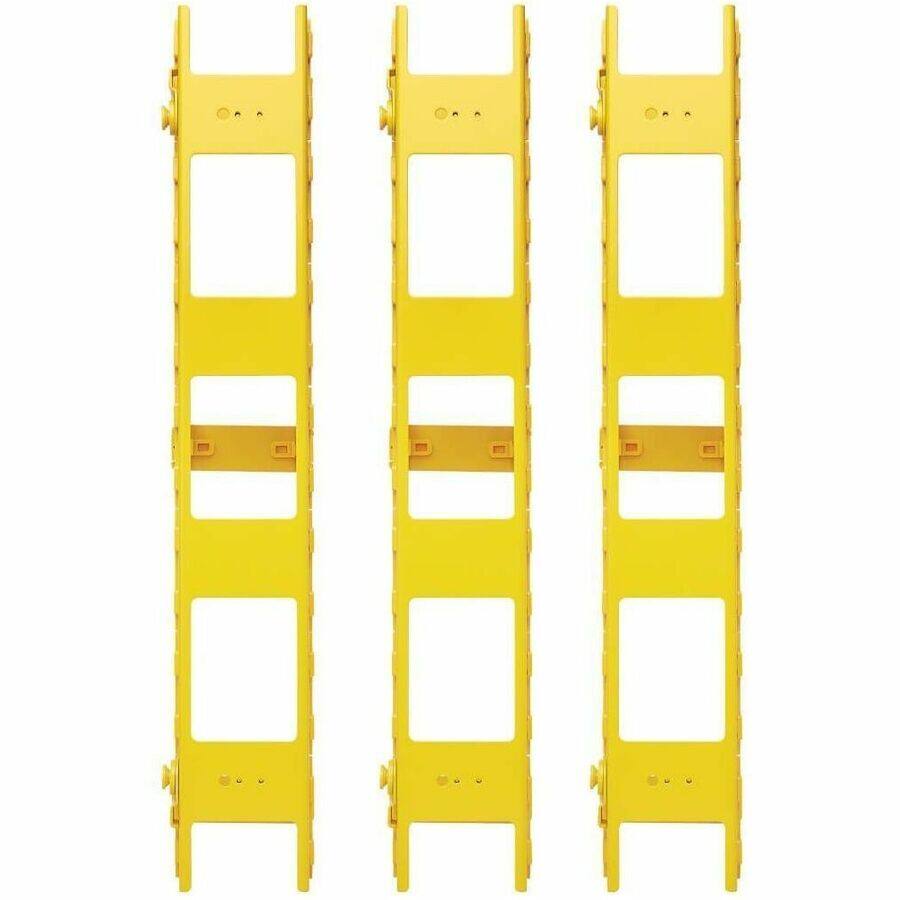 Alt View 3. Tripp Lite - VERTICAL CABLE MANAGER YELLOW HIGH-CAPACITY DOUBLE FINGER DUCT - Yellow.