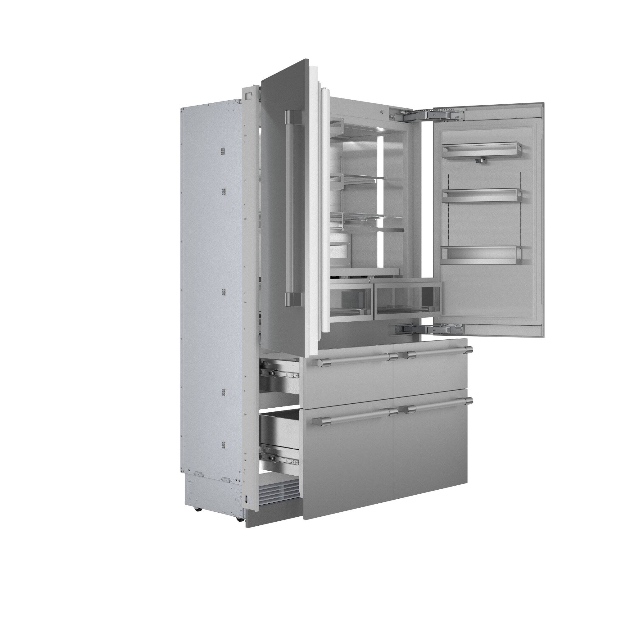 Alt View 3. Thermador - Freedom Collection 26.8 Cu. Ft. French Door Built-in Smart Refrigerator with Professional Series Handles - Stainless Steel.