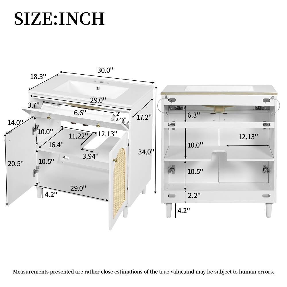 SIZE: INCH

18.3"
30.0"
29.0" 3.7" 6.6" 2" 2.45" 14.0" 10.0" 12.13" 11.22" 16.4" 3.94" 20.5" 10.5"
17.2" 34.0"
6.3" 10.0" 10.5"
12.13"
4.2"
29.0"
2.2"
4.2"

Measurements presented are rather close estimations of the true value, and may be subject to human errors.