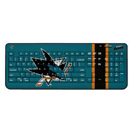 Keyscaper - San Jose Sharks Stripe Wireless Keyboard - Multicolor