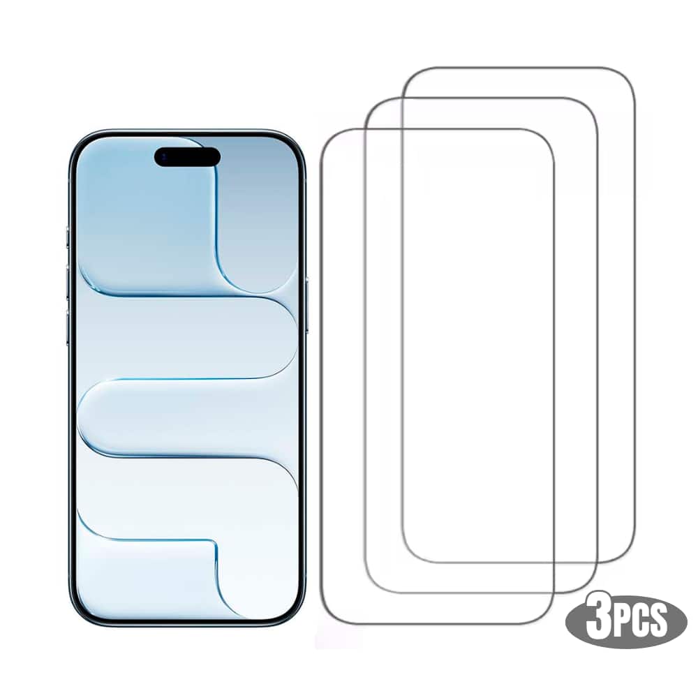 [3-Pack] Qixxronics Tempered Glass Screen Protector for iPhone 17 Air HD Glass Film Protector - Clear