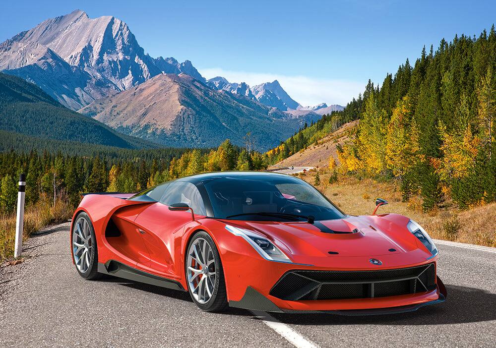 Angle. Castorland - CASTORLAND 500 Piece Jigsaw Puzzles, Mountain Ride , Fast & Furious, Fast Cars, Landscape puzzle,  Castorland B-52967 - Red.