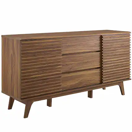Front. Modway - Render 63" Sideboard Buffet Table or TV Stand - Brown.