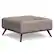 Front. Simpli Home - Owen XL Square Coffee Table Storage Ottoman - Distressed Grey Taupe.