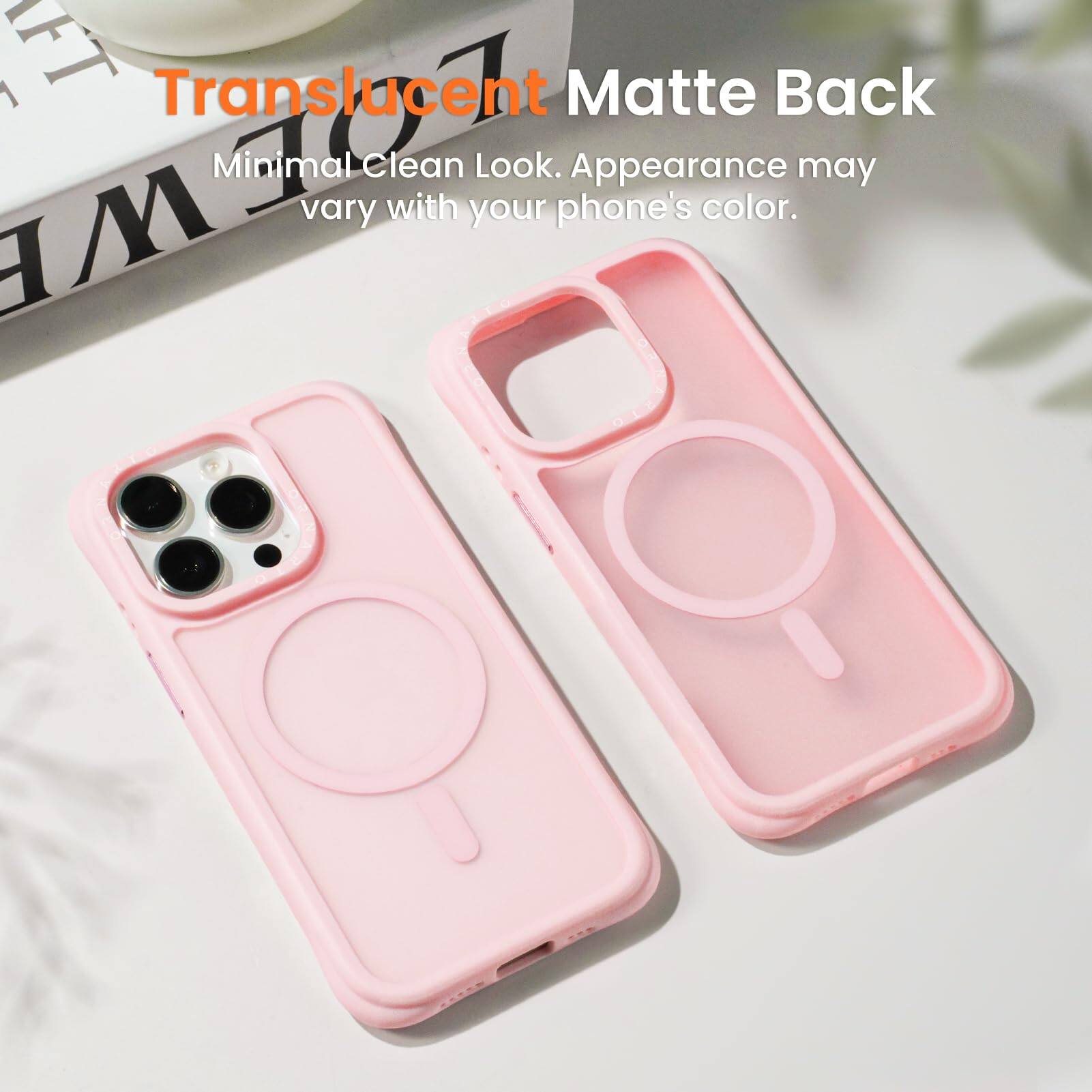 Translucent Matte Back  
Minimal Clean Look. Appearance may vary with your phone's color.
