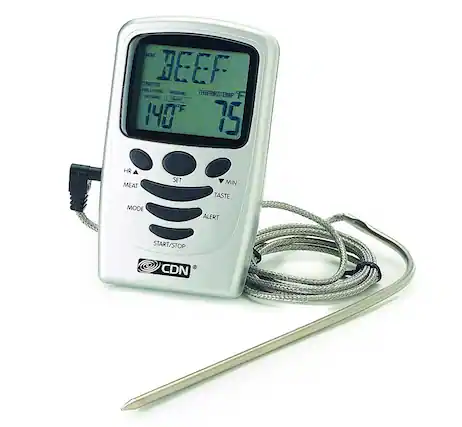 MEAT TEMP SET BEEF WELL DONE MEDIUM THERMOTEMP = MIRARE RARE 140C 75
HR MEAT MODE
SET
MIN TASTE ALERT
START/STOP
CDN