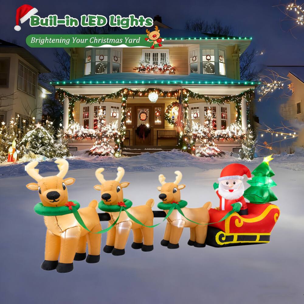 Buil-in LED Lights
Brightening Your Christmas Yard