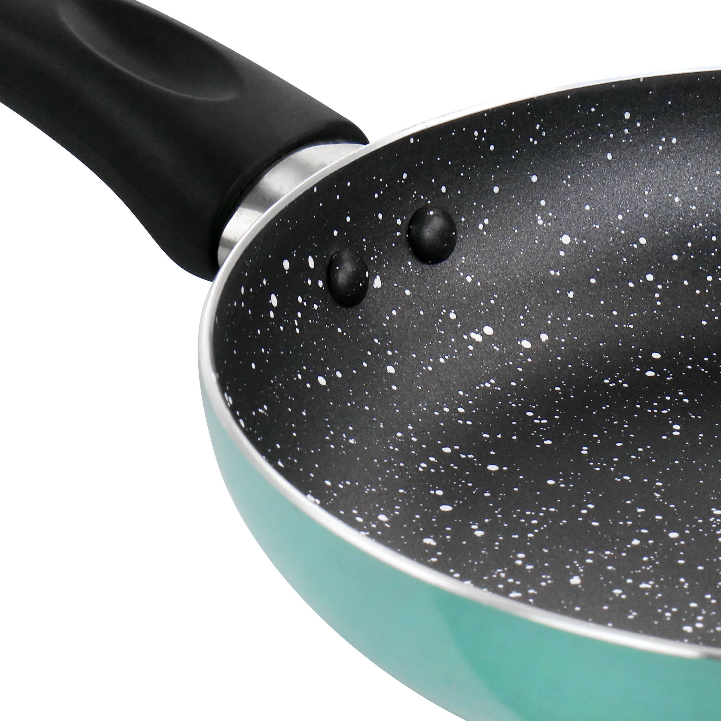 Alt View 4. Oster - Oster Luneta 8 Inch Aluminum Nonstick Frying Pan in Turquoise - Turquoise.