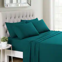Sweet Home Collection - Deluxe Microfiber Sheet Set with Bonus Pillowcases, Ultra Soft 1500 Series, California King - Teal