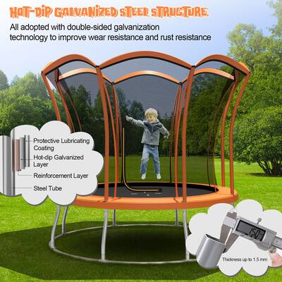 Gymax 10FT Certified Recreation Trampoline w/ Exclusive