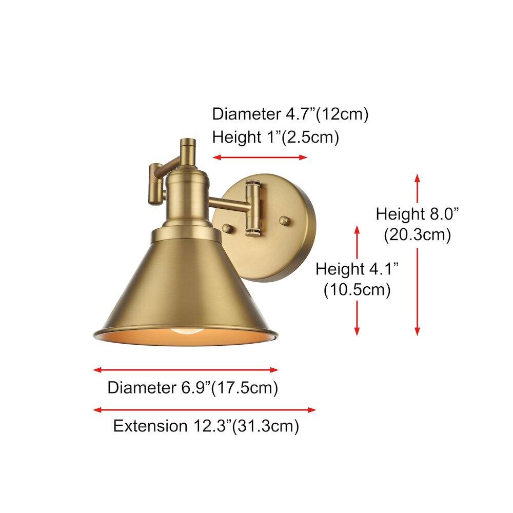 Diameter 4.7" (12cm)  
Height 1" (2.5cm)  
Height 8.0" (20.3cm)  
Height 4.1" (10.5cm)  
Diameter 6.9" (17.5cm)  
Extension 12.3" (31.3cm)